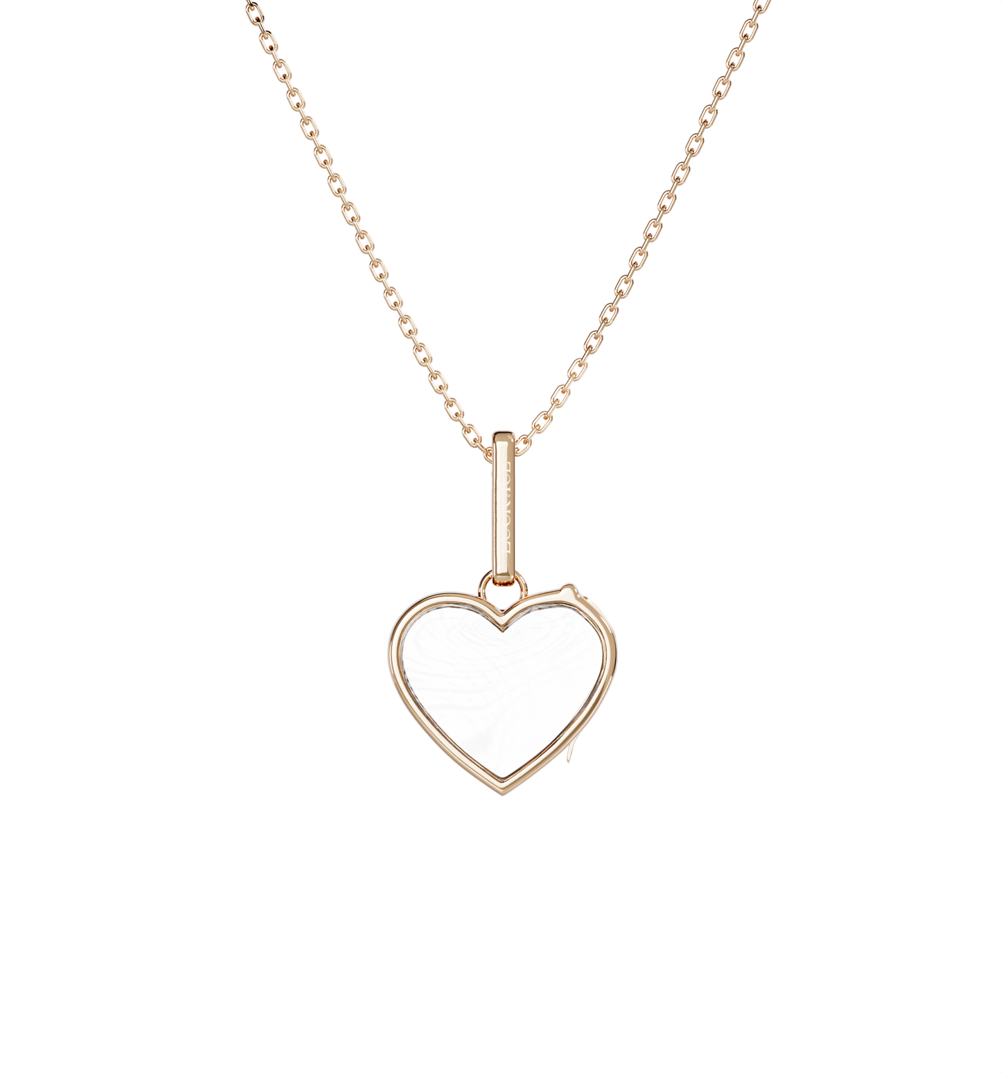 Small Heart Locket Necklace Rose Gold