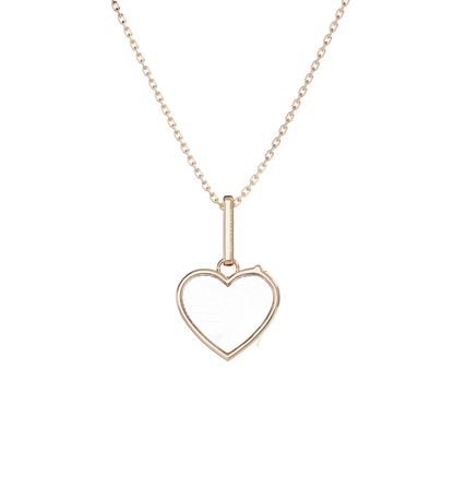 Small Heart Locket Necklace Rose Gold