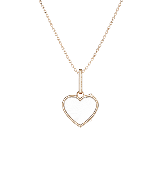 Small Heart Locket Necklace Rose Gold