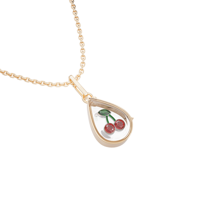 Small Waterdrop Locket Necklace Rose Gold