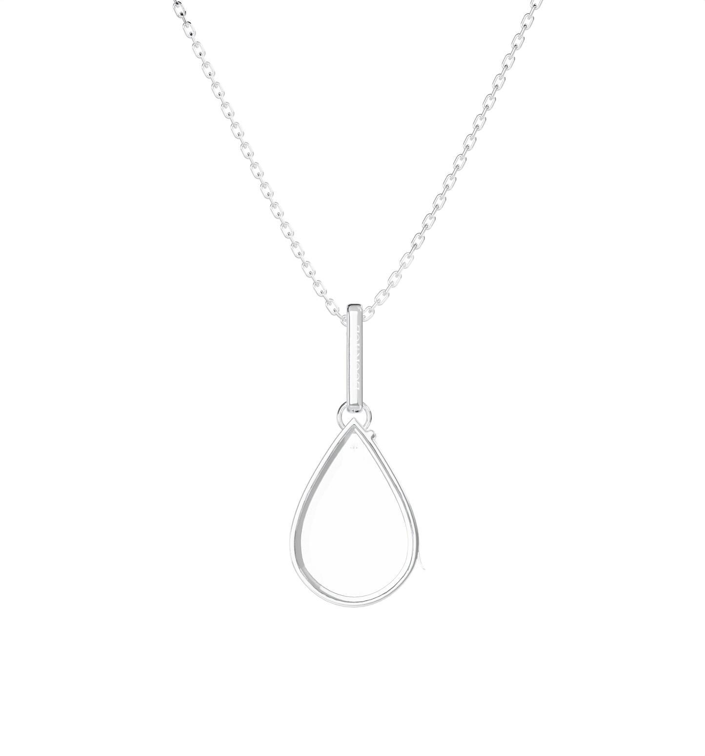 Small Waterdrop Locket Necklace Silver